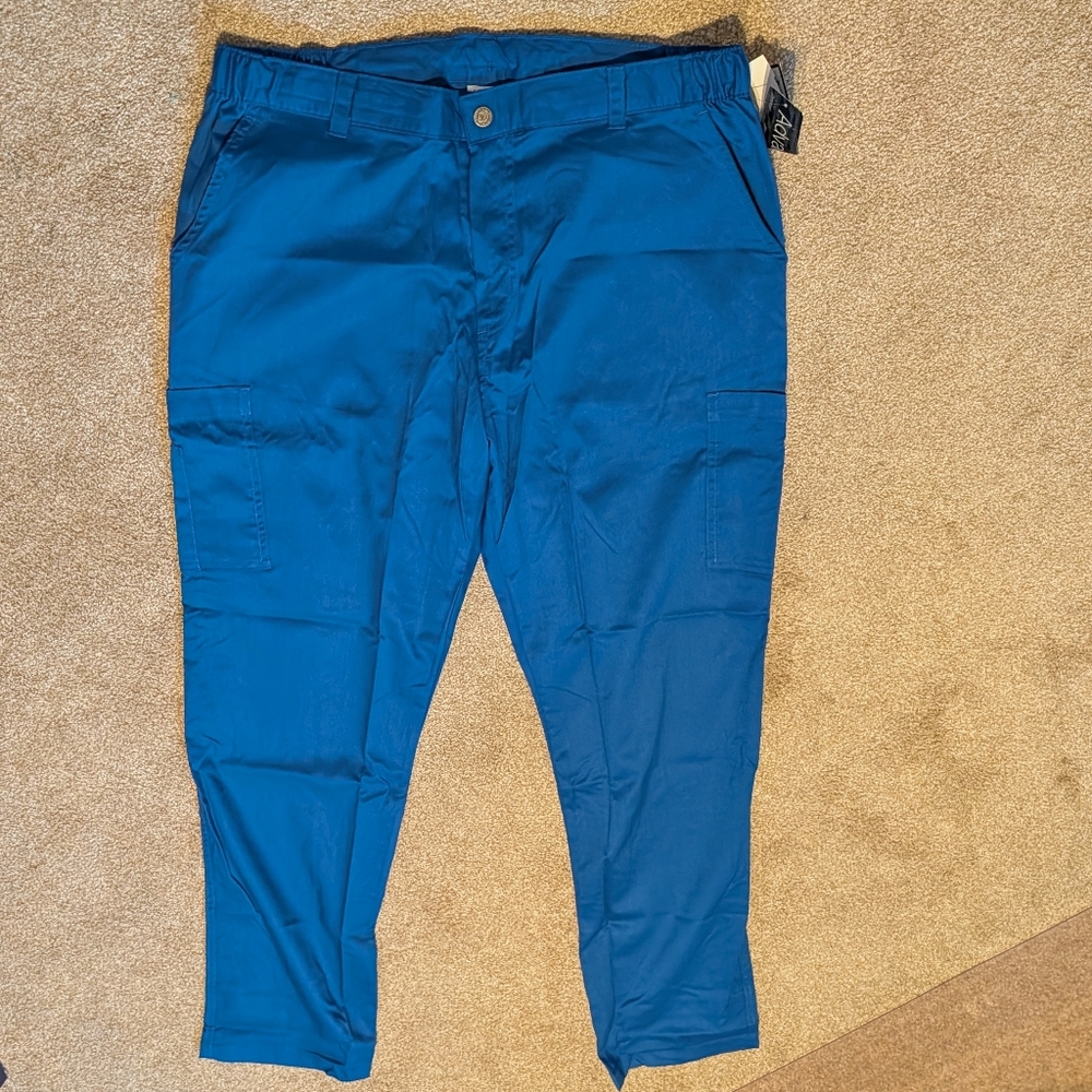 UA Advantage STRETCH Men's 8-Pocket Cargo Scrub Pants Royal Blue Large NWT